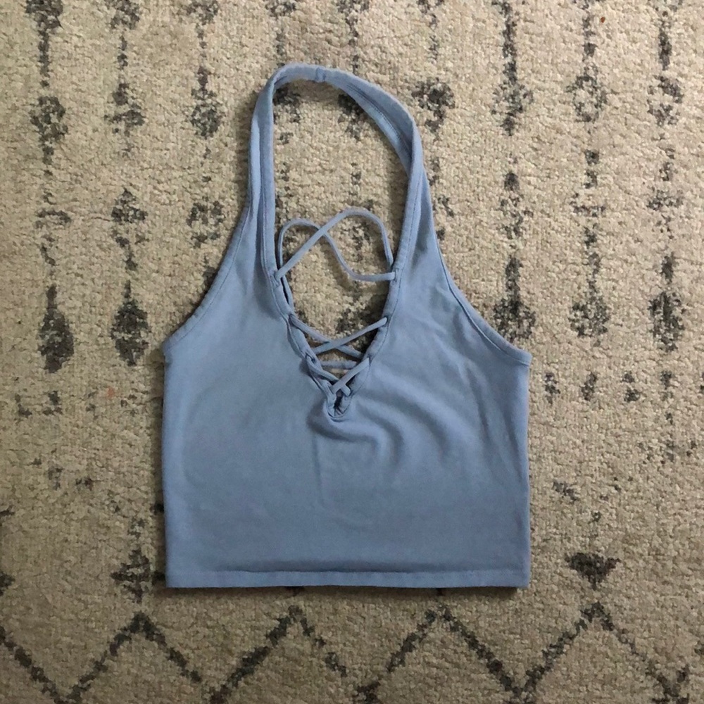 baby blue halter top
